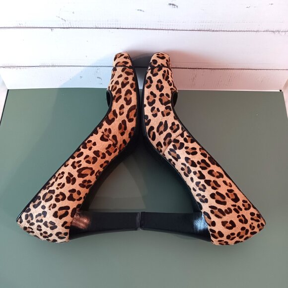 EUC 💥 FRANCO SARTO Gorgeous Leopard Print Pumps 3" Heel Shoes Size 8M - Picture 6 of 9